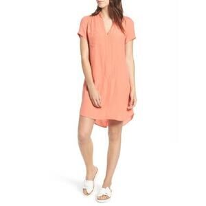 Lush Split Neck Shift Dress SZ L